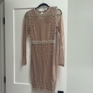 Sheer pearl mini dress never worn